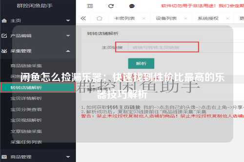 闲鱼怎么捡漏乐器：快速找到性价比最高的乐器技巧解析