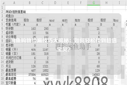 闲鱼购物捡漏技巧大揭秘：如何轻松找到超值宝贝？