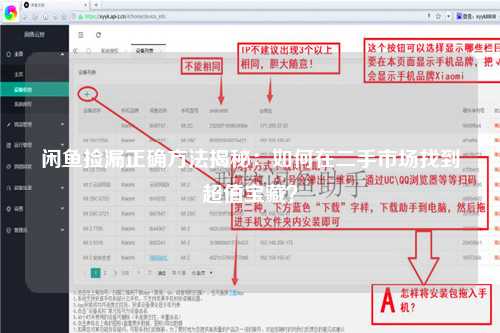 闲鱼捡漏正确方法揭秘：如何在二手市场找到超值宝藏？