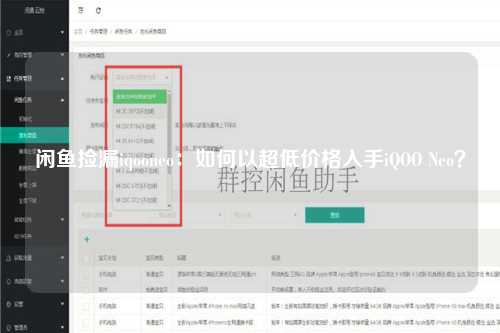 闲鱼捡漏iqooneo：如何以超低价格入手iQOO Neo？