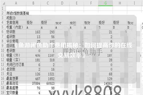 《鱼游闲鱼助手费用揭秘：如何提高你的在线交易效率》