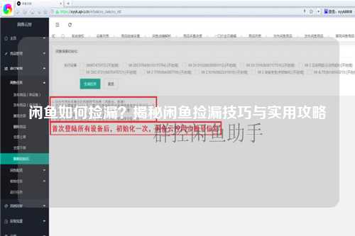 闲鱼如何捡漏？揭秘闲鱼捡漏技巧与实用攻略