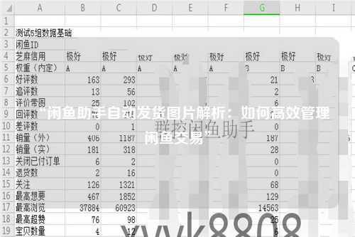 “闲鱼助手自动发货图片解析：如何高效管理闲鱼交易”